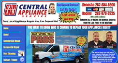 Desktop Screenshot of centralapplianceservice.com